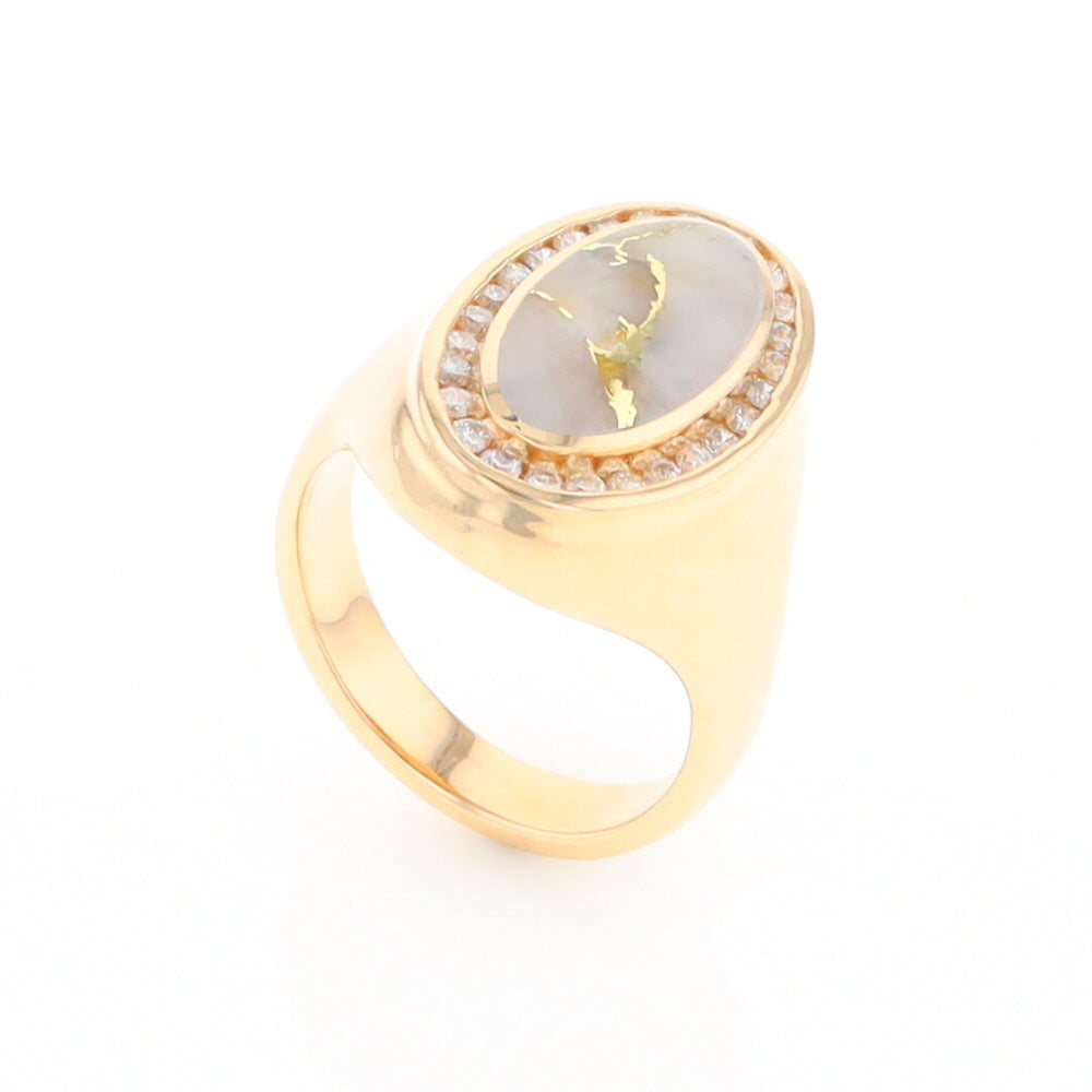 Gold Quartz Ring Lady’s