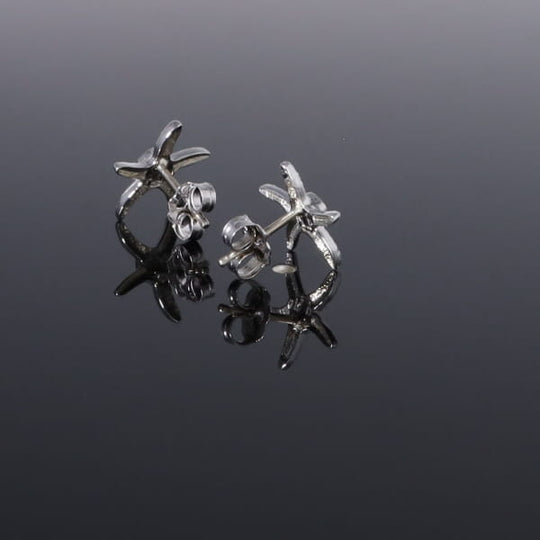 Opal Earrings Inlaid Realistic Star Fish Design