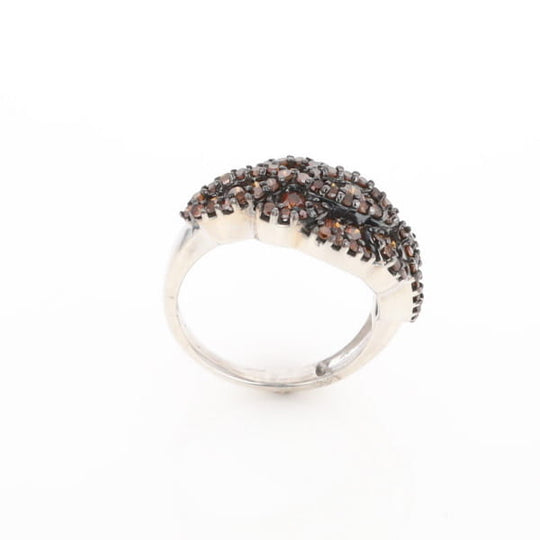 Knot Cluster Orange Diamond Ring