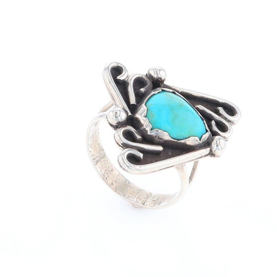 Triangle Design Turquoise Ring