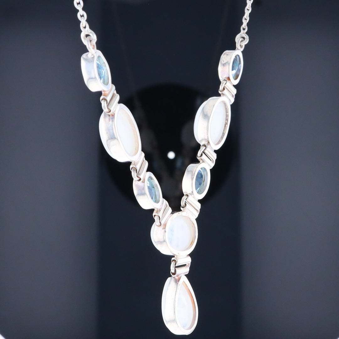 Moonstone & Blue Topaz Necklace