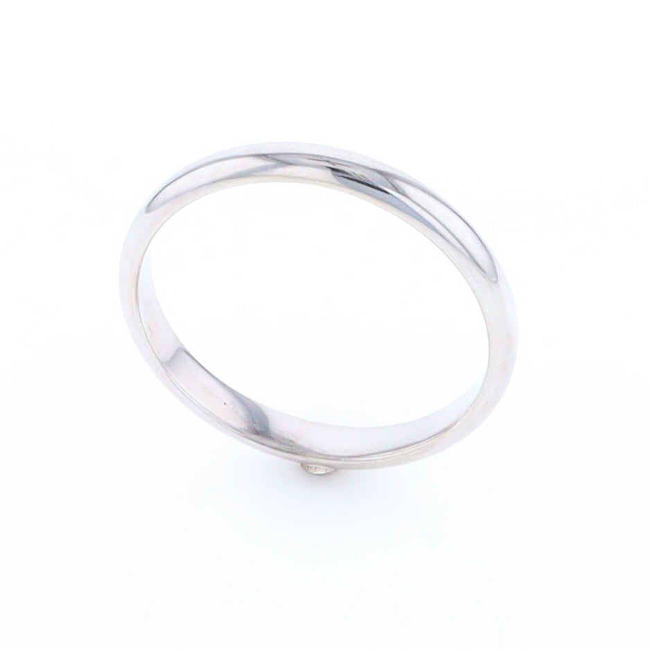 White Gold Standard Fit Wedding Band