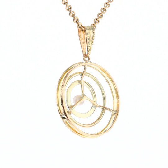 Three-Ring Pearl Pendant