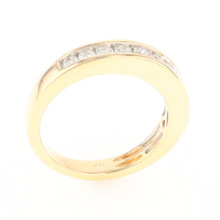 Channel Set Diamond Wedding Band in 14K Gold