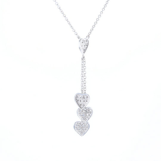 14K Triple Heart Necklace