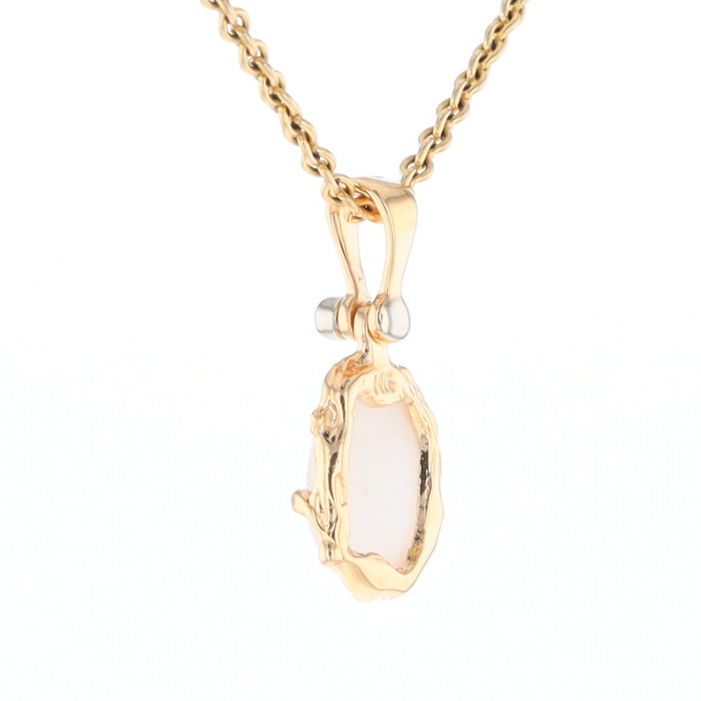 Gold Quartz Freeform Pendant