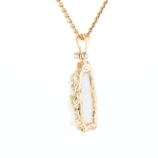 Rough Gold Quartz Freeform Pendant