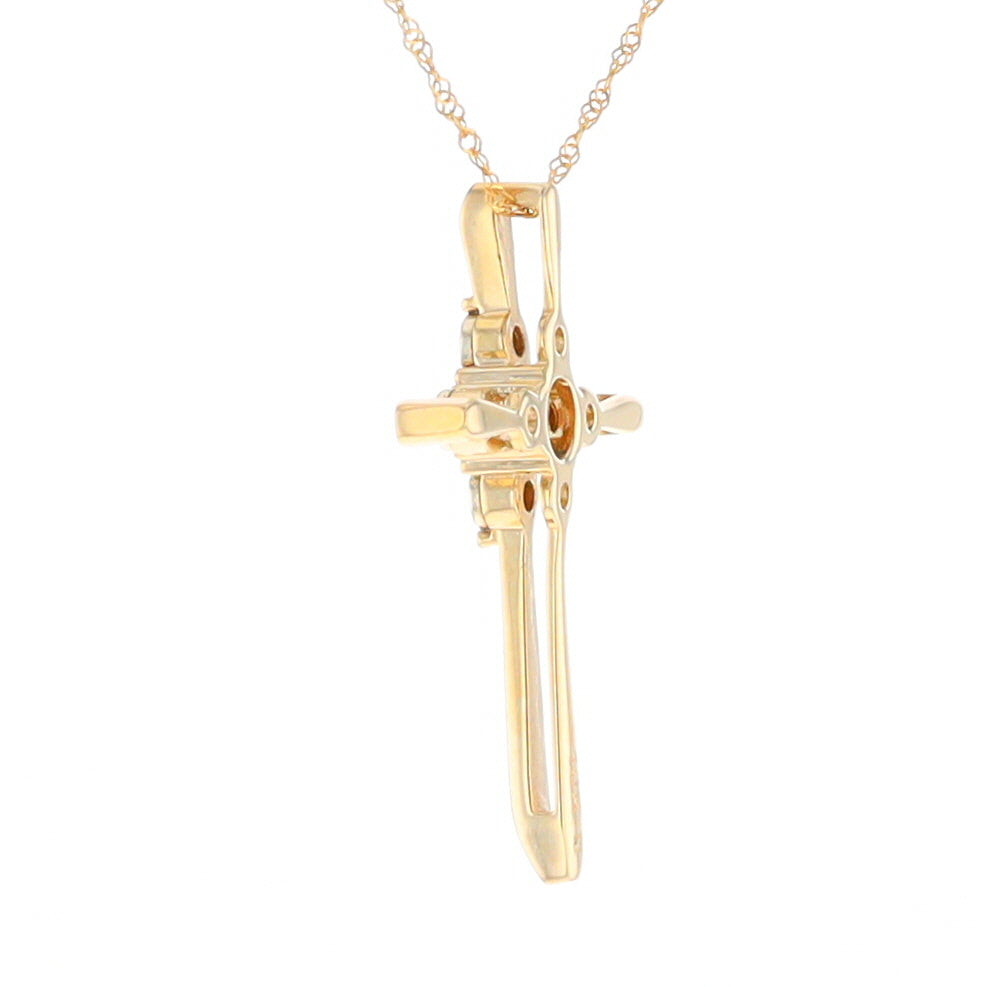 Illusion Cluster Cross Necklace