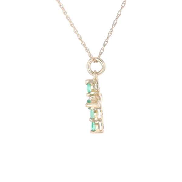 Small Emerald Cross Pendant