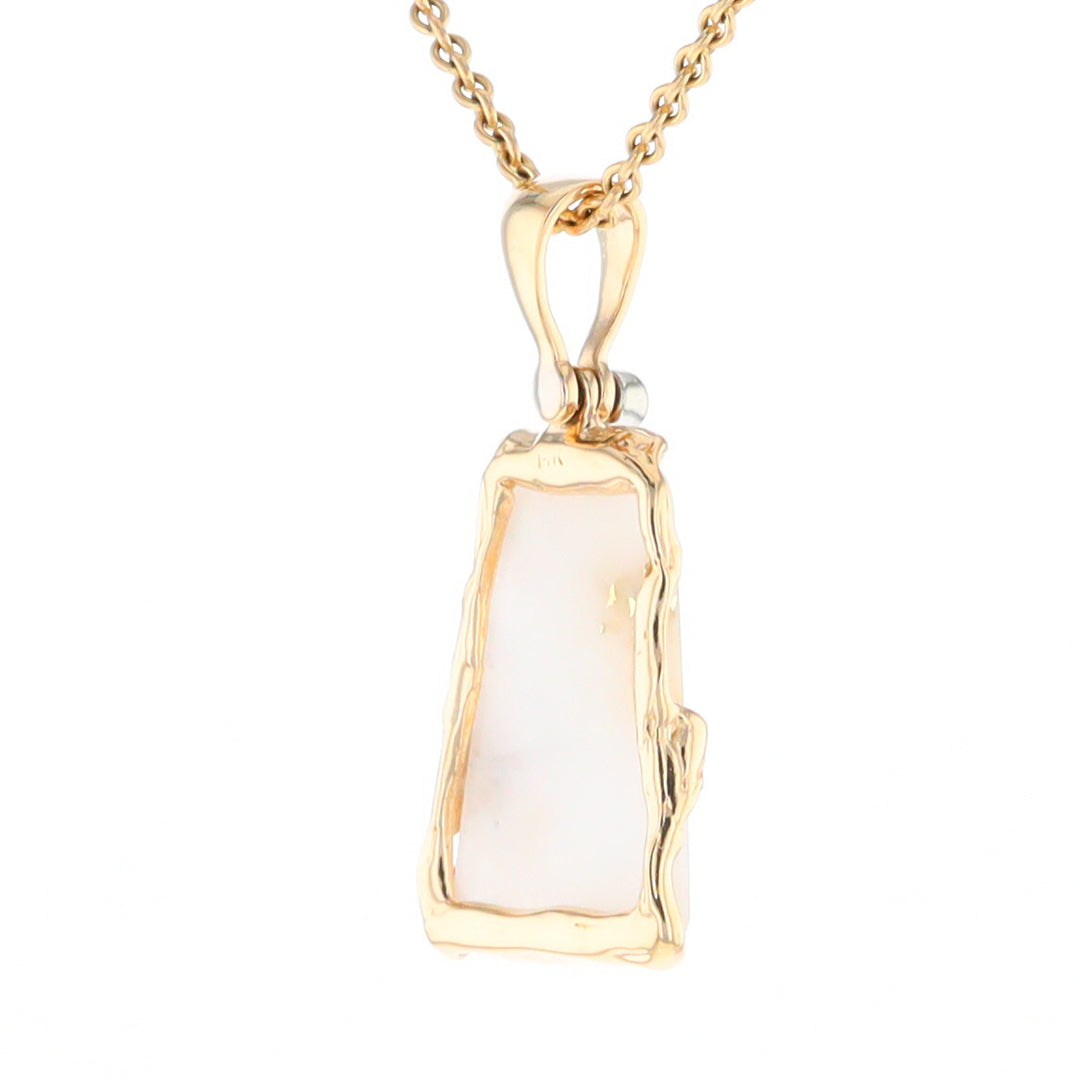 Gold Quartz Freeform Pendant  (G2)