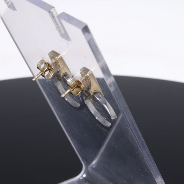 Opal Earrings Rectangle Inlaid Knocker Design Studs