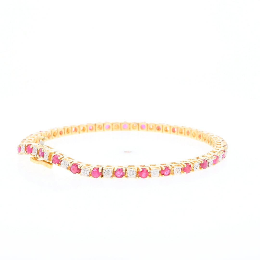 Ruby and Diamond Tennis Bracelet