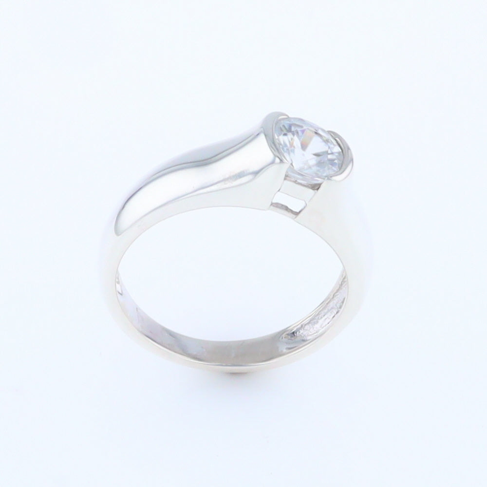 Cubic Zirconia Solitaire Ring