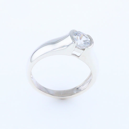 Cubic Zirconia Solitaire Ring