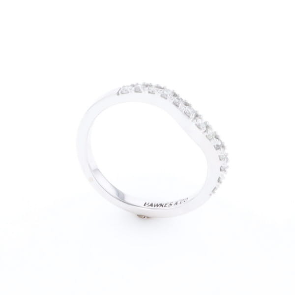 Diamond Contour Wedding Band