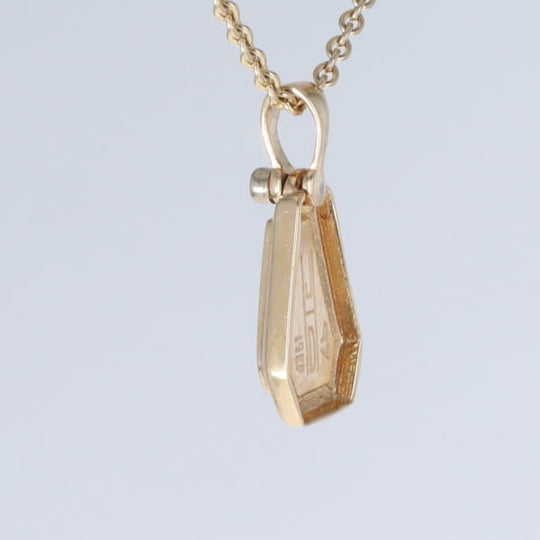 Opal Triangle Inlay with .02ctw Diamond Pendant