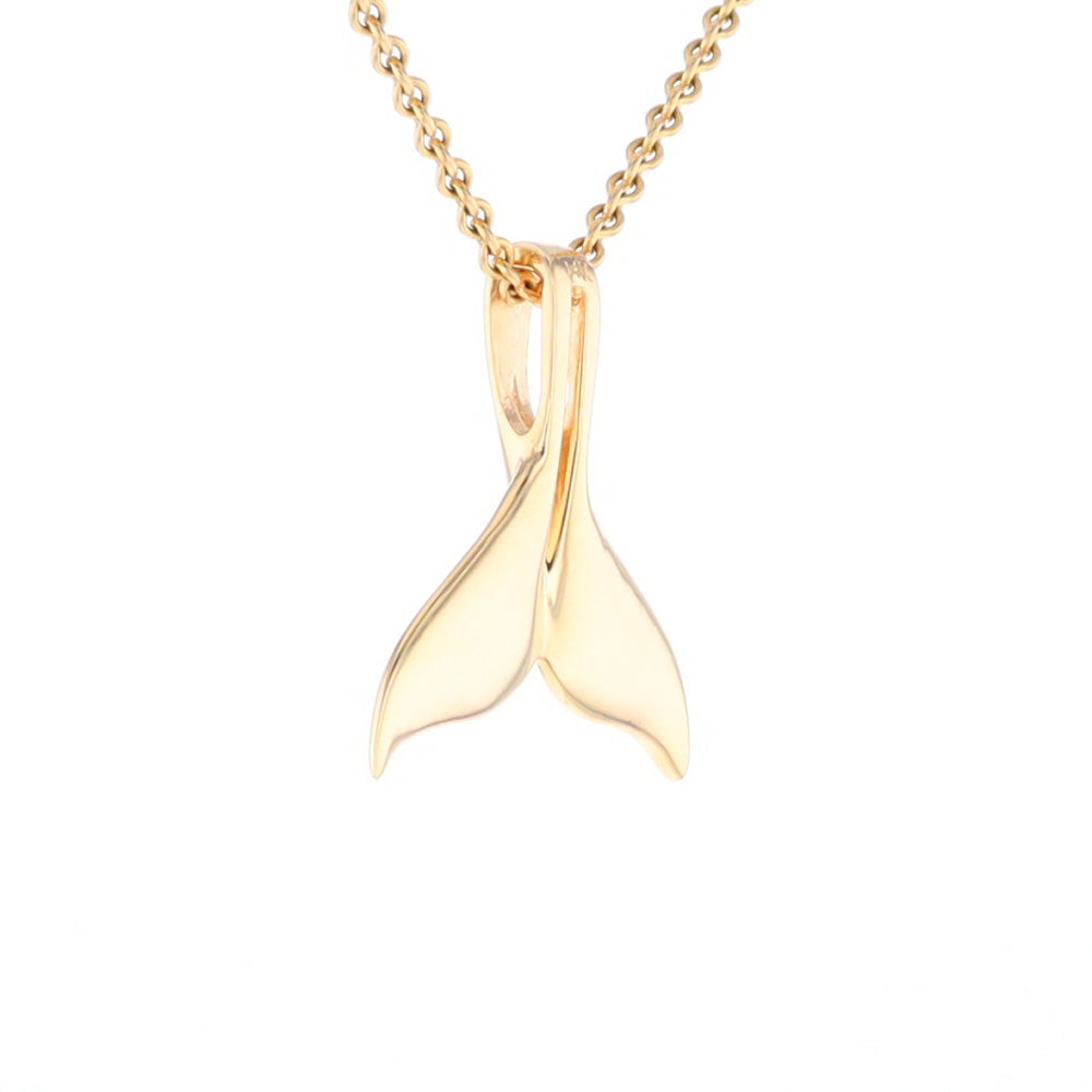 Whale Tail Necklaces Natural Gold Quartz and Nuggets Inlaid Pendant