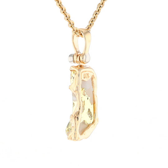 Gold Quartz Freeform Pendant (G2)