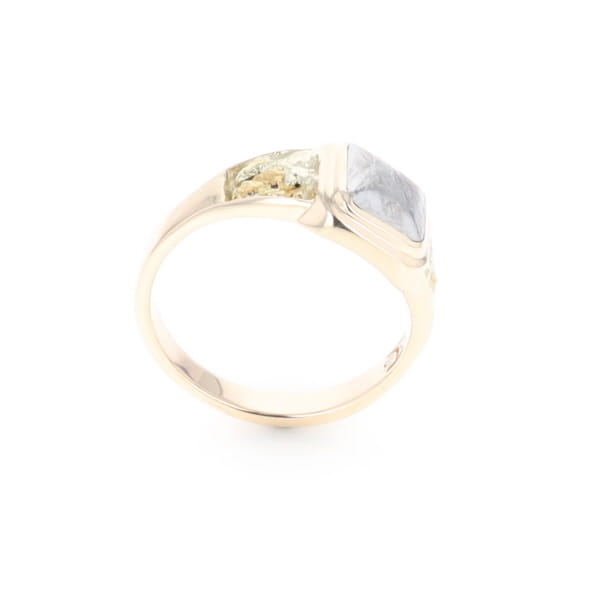Meteorite & Gold Nugget Ring