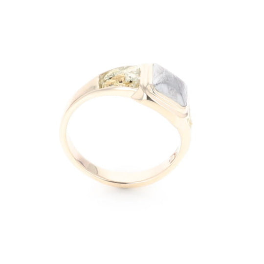Meteorite & Gold Nugget Ring