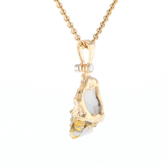 Rough Gold quartz Freeform Pendant