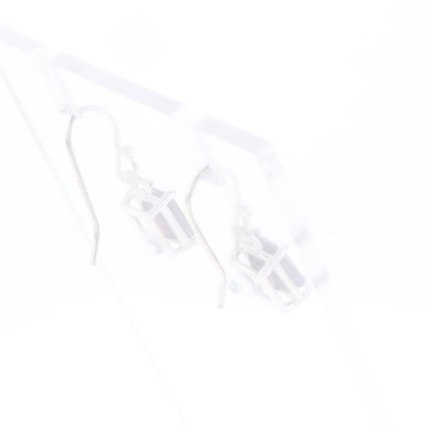 Emerald Cut Garnet Earrings