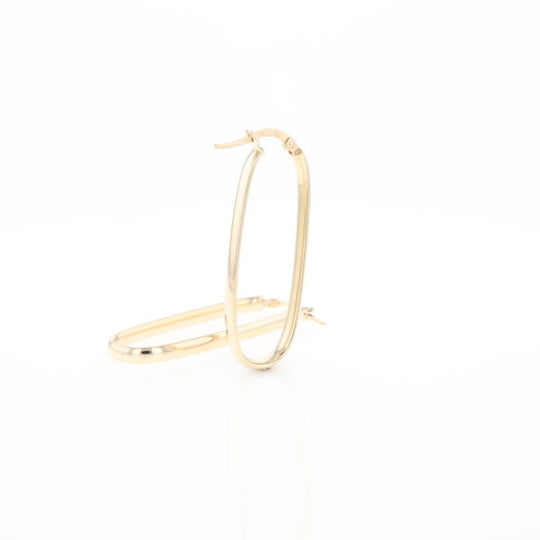 Flat Saddleback Hoop Earrings
