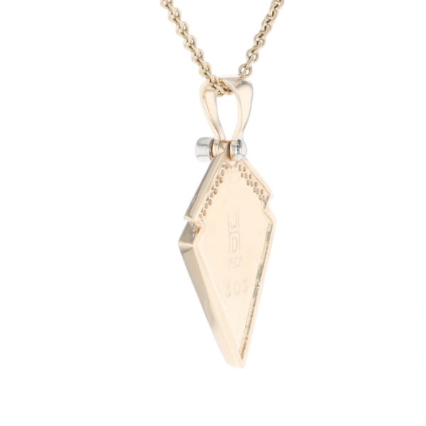 Meteorite Kite Shape Inlaid Pendant with 0.19ctw Diamonds
