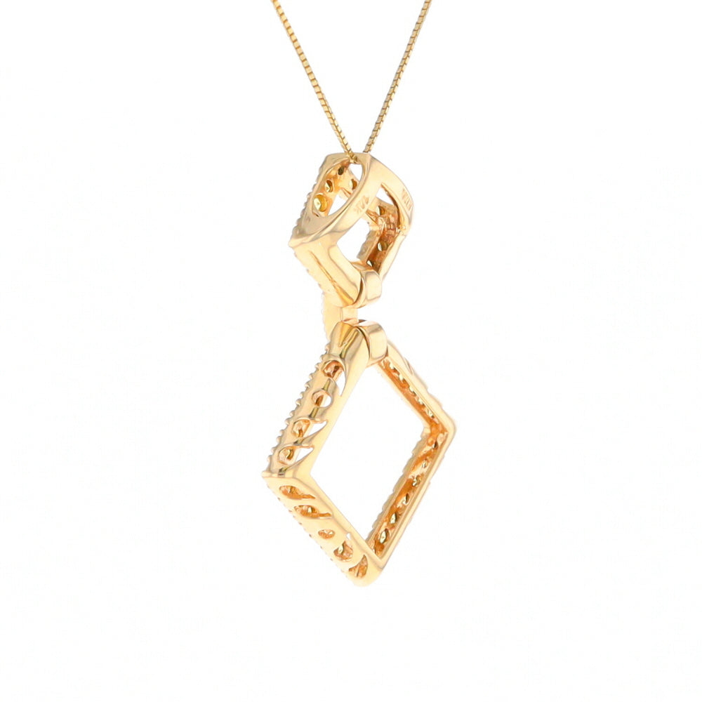 Yellow Sapphire Double Square Necklace