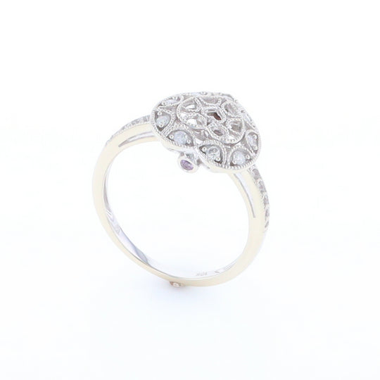 Open Heart Filigree Ring