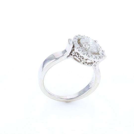 Salt and Pepper Diamond Engagement Ring