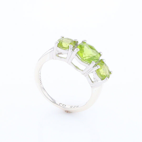 Three Peridot Ring