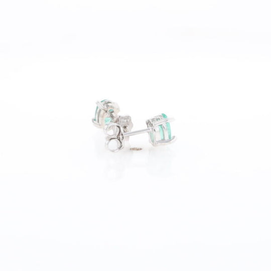 Oval Emerald Stud Earrings