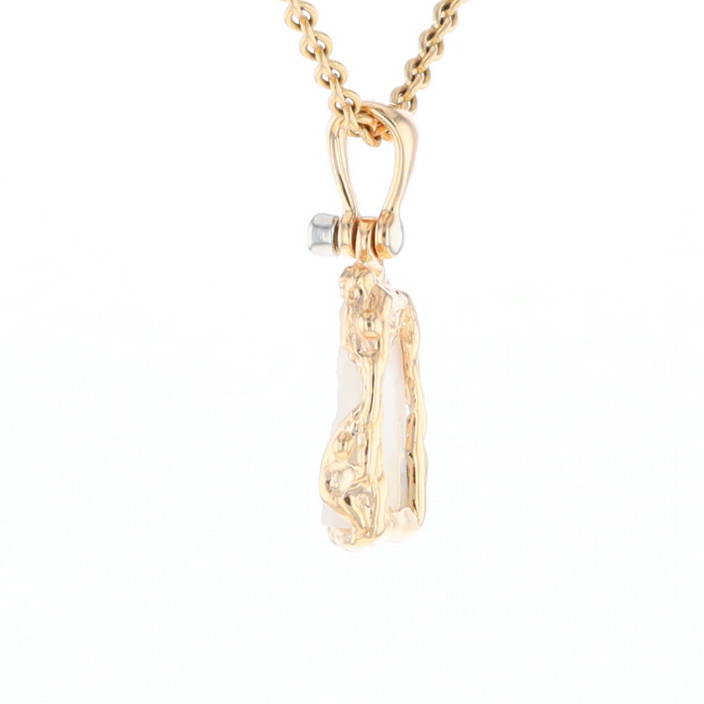 Rough Gold Quartz Freeform pendant