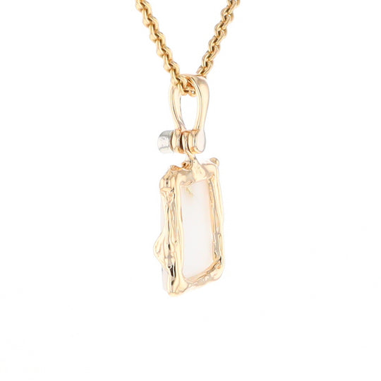 Gold Quartz Freeform Pendant (G2)