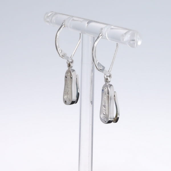 Opal Earrings Sandal Inlaid Design Lever Backs