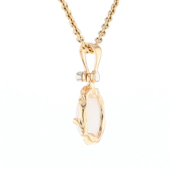 Gold Quartz Freeform Pendant