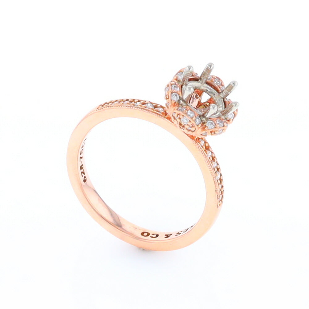 Semi-Mount Flower Engagement Ring