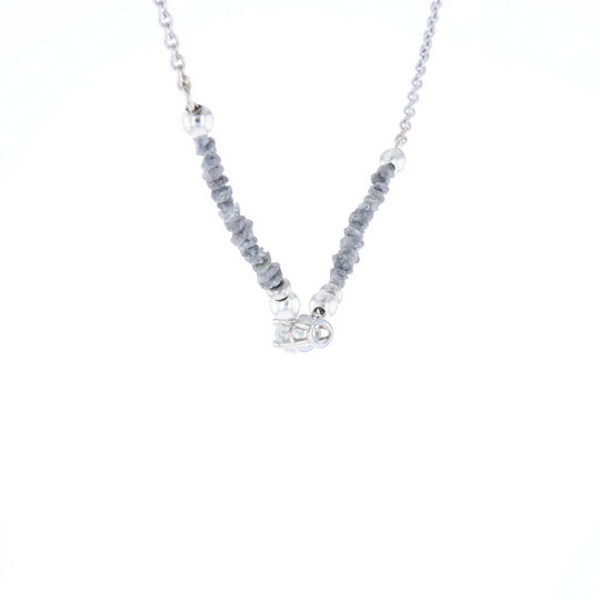 Marquise Diamond Necklace with Rough Diamond Beads