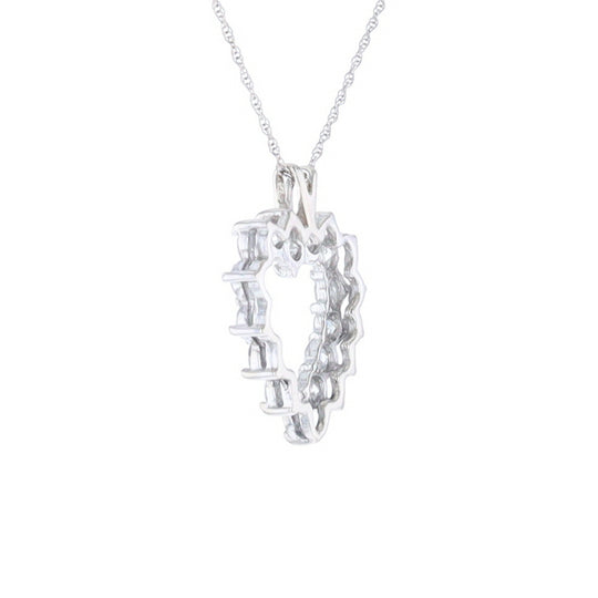 Open Heart Diamond Pendant