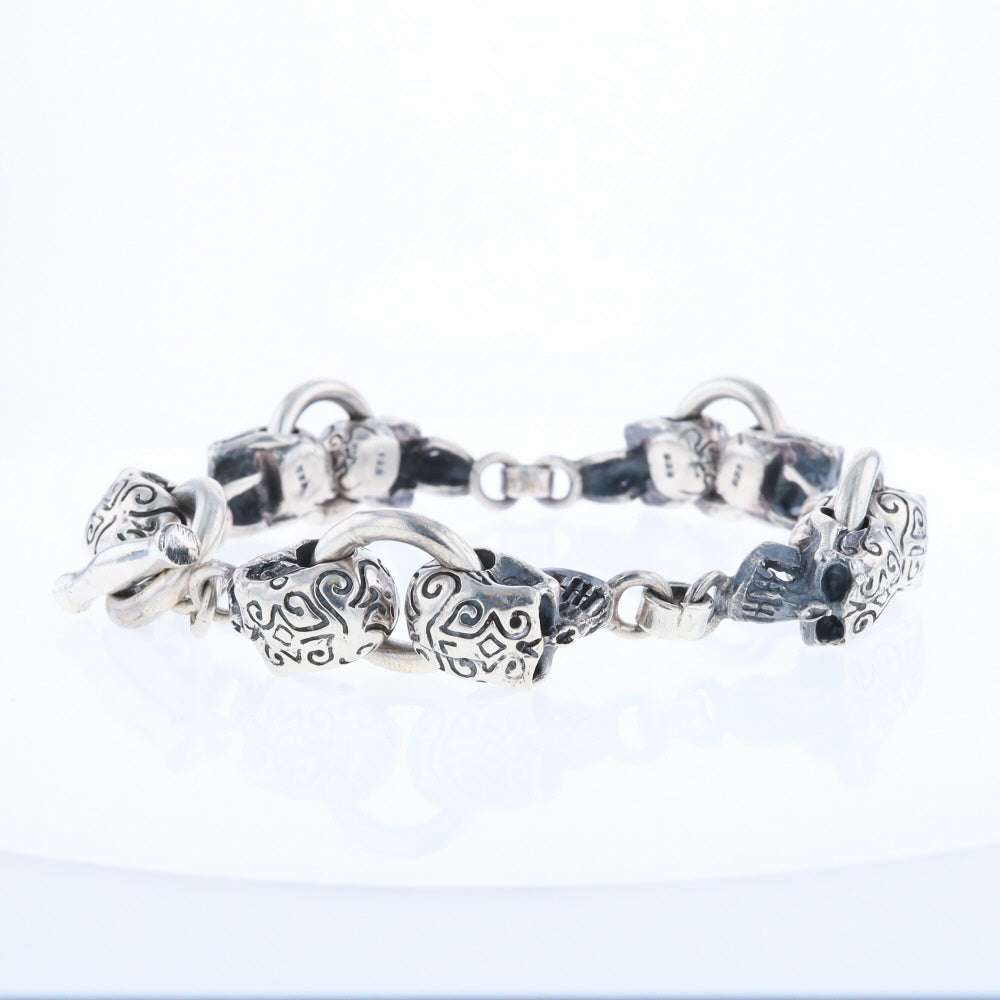 Silver Skull Bracelet