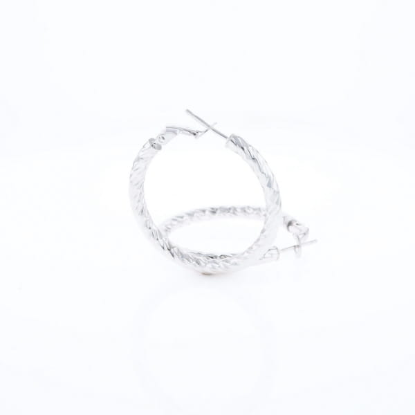 Diamond Cut Hoop Earrings