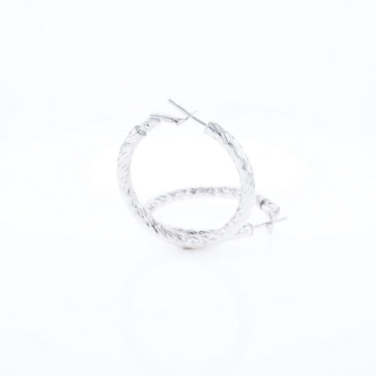Diamond Cut Hoop Earrings