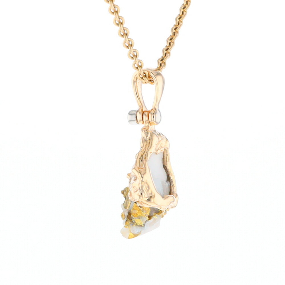 Rough Gold quartz Freeform Pendant