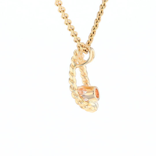 Solitaire Diamond Pear-shaped Rope Pendant