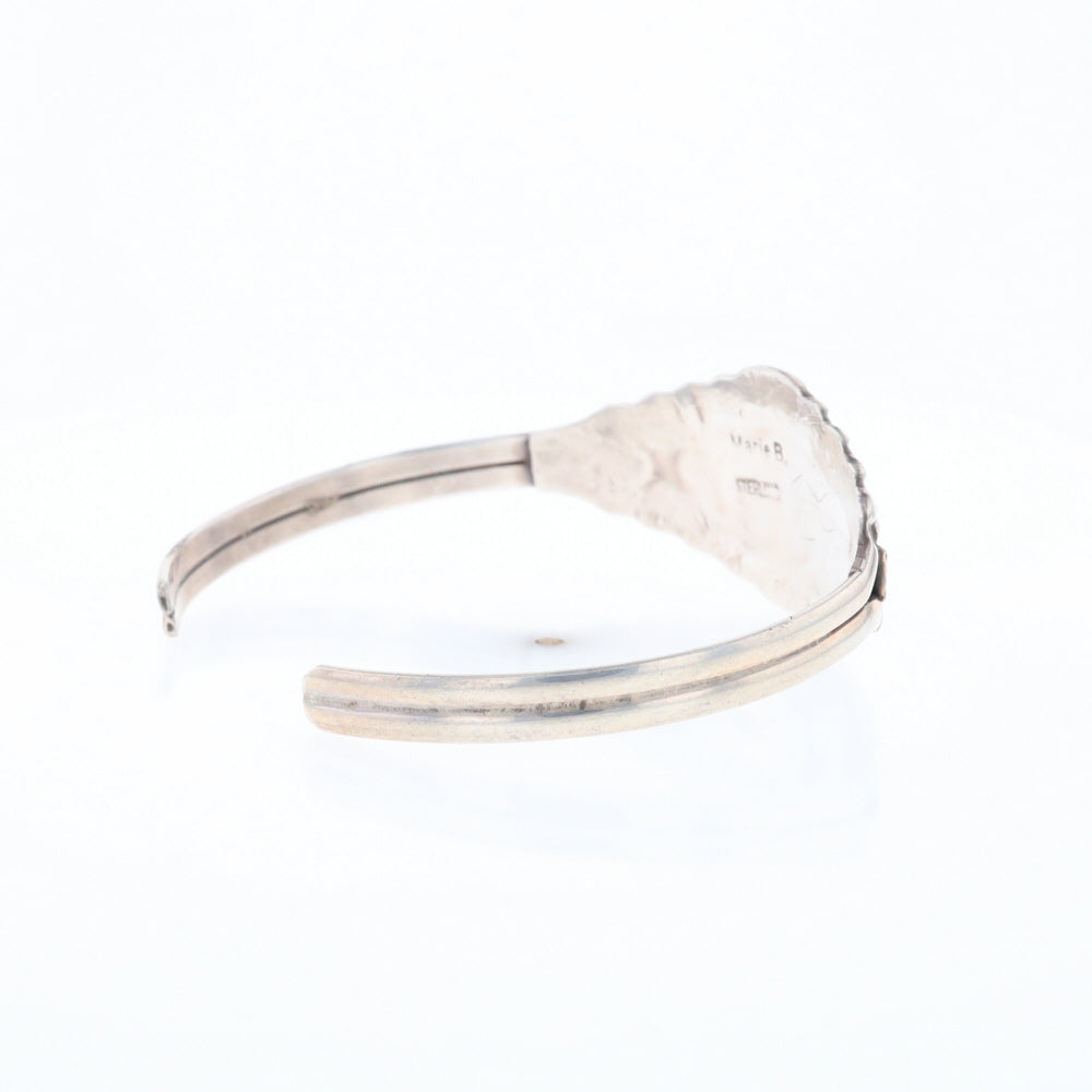 Sterling Silver Coral Cuff Bracelet