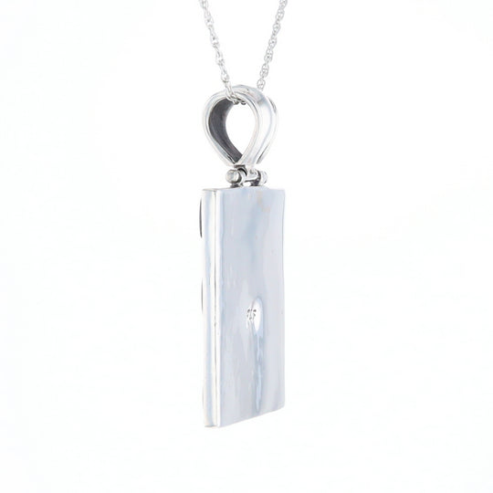 Onyx & Mother of Pearl Checkered Pendant