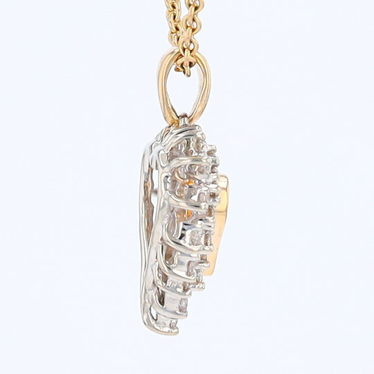 Yellow Gold Diamond Heart Pendant