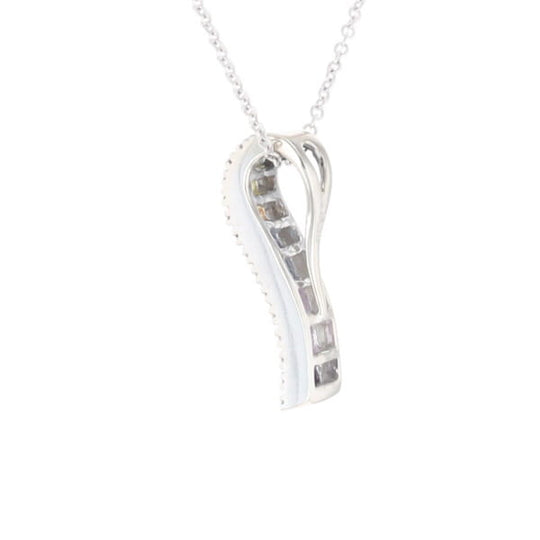Multi-color Sapphire Necklace with Diamond Accents