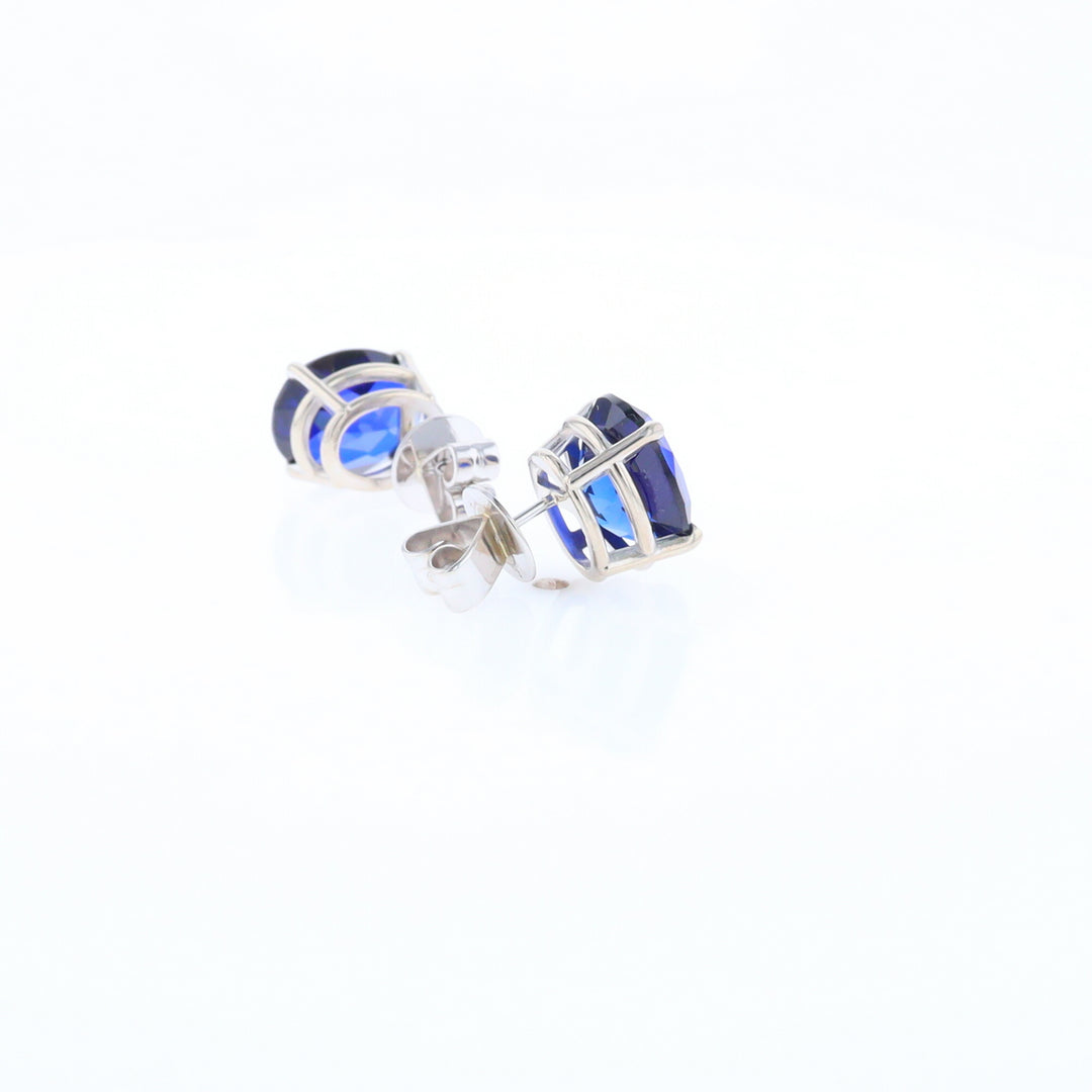 Imitation Sapphire Stud Earrings